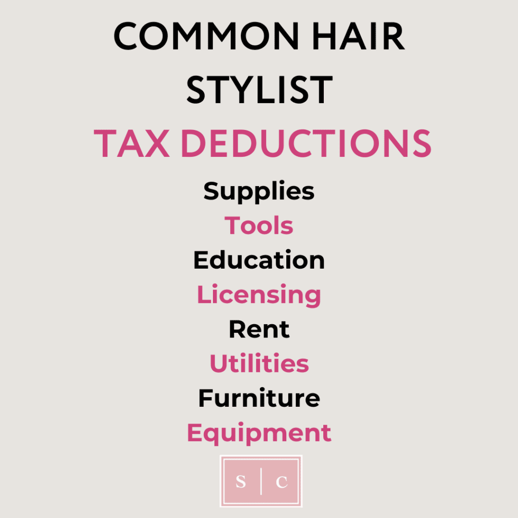 things you can write off as a hair stylist when you do your taxes
