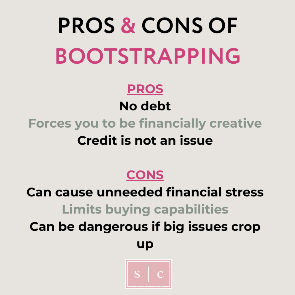 what is good and bad about self financing a new salon