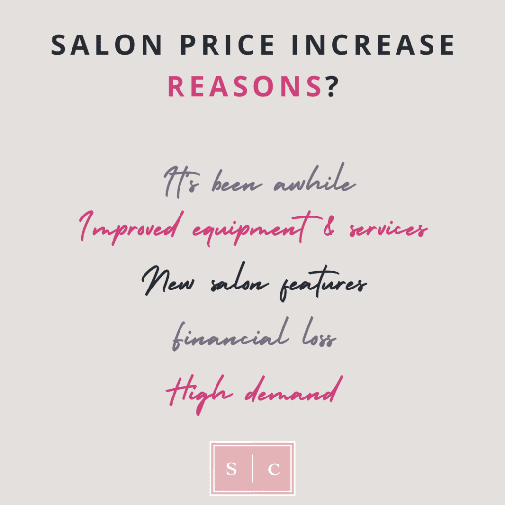 why raise hair prices