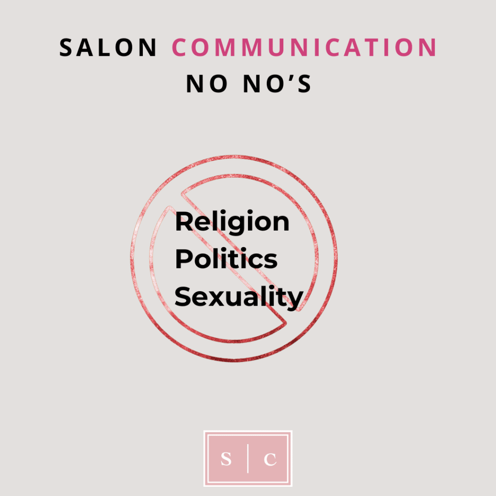 what you should not talk about with hairdressers