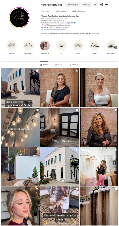 louisburg salon instagram