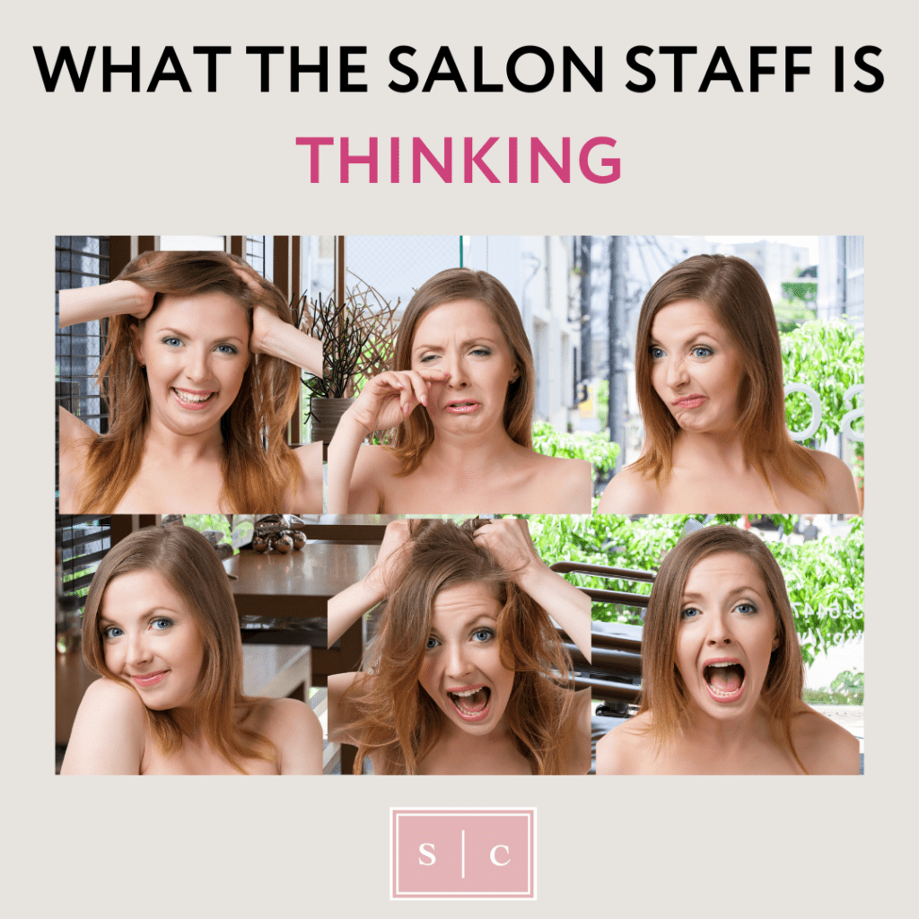photo of the emotions a salon staff feels when someone buys the business